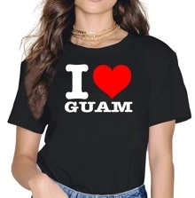 Guam - I Heart Guam - I Love Guam T-Shirt - 黑色 - 查看 1