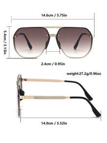 1 Pair Unisex Retro Fashion Metal Sunglasses, Classic Design Suitable For Vacation, Travel, Sports, Driving, Beach, Festivals, Street Style, Fishing, Outdoor Activities, Party