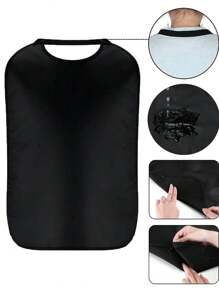 1pc Polyester Single Layer Waterproof Bib With Halter, Crumb Catcher, Machine Washable, Protective Clothing For Adults, Elderly, And Disabled Dinning
