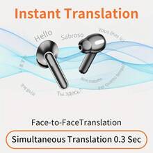 New 144 Translation Earphones: Real Time Translation Headphones, Suitable For Travel, Business, And Work