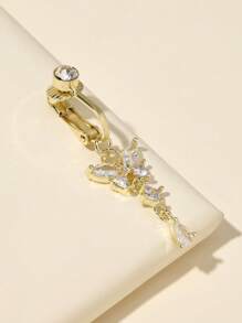 1pc Butterfly Design Fake Piercing Navel Ring Jewelry For Women - Multicolor - View 3