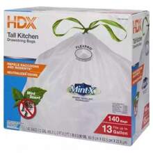 HDX 13 Gallon Tall Kitchen Trash Bags - White Rodent Repellent Plastic, Pack Of 140 Count For Superior Odor Control And Durability - 預設 - 查看 4