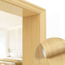 1 Cuộn Giấy Dán Tường Vân Gỗ Nhôm Tự Dính, Giấy Dán Tường Có Kết Cấu Gỗ Thật, Miếng Dán Tường Chống Thấm Nước Và Dầu Mỡ Có Thể Tháo Rời, Dễ Dàng Dán Trên Cửa, Thích Hợp Cho Phòng Ngủ, Phòng Tắm, Phòng Khách, Khung Cửa Bằng Hợp Kim Nhôm Và Gỗ Nguyên Khối - Nhiều màu - Xem 7