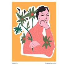 1 件现代波西米亚极简主义植物花卉艺术抽象海报印刷品墙壁艺术图片客厅家居装饰无框架 - 彩色 - 查看 40