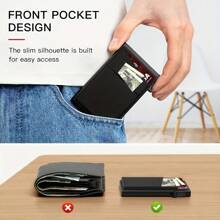Side-Press Aluminum Alloy Holder Anti-Theft Case Mini Wallet Card Wallet