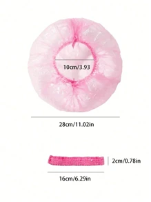 50pcs/100pcs, Disposable Hat, Dust-Proof Top Cover, Thickened Food Workshop, Surgical And Health Care Doctor, Catering Kitchen Fume Hood, Secondary Shower Cap, Hair Dye Shower Cap, Plastic Beauty Salon Cap, Essential Items For College Students Returning To School, Back To School Supplies, Shower Cap, Convenient To Carry - Multicolor - View 5