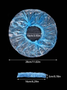 50pcs/100pcs, Disposable Hat, Dust-Proof Top Cover, Thickened Food Workshop, Surgical And Health Care Doctor, Catering Kitchen Fume Hood, Secondary Shower Cap, Hair Dye Shower Cap, Plastic Beauty Salon Cap, Essential Items For College Students Returning To School, Back To School Supplies, Shower Cap, Convenient To Carry - Multicolor - View 7