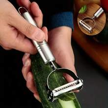 1 dụng cụ gọt vỏ nhà bếp đa năng, gọt vỏ rau củ và trái cây, thái lát khoai tây bằng thép không gỉ, máy thái sợi gia dụng, gọt vỏ cà rốt (Màu sắc ngẫu nhiên) - Nhiều màu - Xem 2