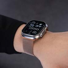 1 件米兰尼斯表带适用于 表带 49 毫米 46 毫米 45 毫米 44 毫米 42 毫米 41 毫米 40 毫米 38 44 毫米手链 Applewatch 系列 10 9 3 6 5 SE 7 8 Ultra 2 表带 - 玫瑰金 - 查看 3