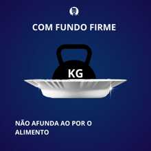 Kit 20 Prato Fundo com Borda Branco Preto Refeição Churrasco Festa Pratos Plastico