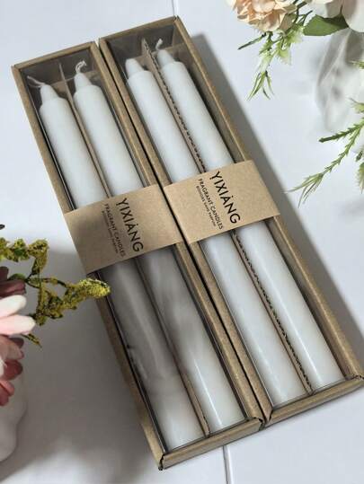 2pcs (24cm X 2cm) Long Stem Scented Candles, 8-Hour Burn Time, Home Decor Kitchen Ambiance Candle Gift, Suitable For Christmas, Winter Solstice, Romantic Candle Centerpiece, Great Gift For Women, Friends Christmas Decorations Room Decor, Christmas Gifts