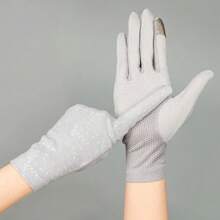 1 Pair Women's Thin Spring Summer Autumn Outdoor Touchscreen Gloves, Cycling Riding Driving UV Protection Sunscreen Gloves, Hiking Running Protective Windproof Gloves - Multicolor - View 14