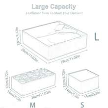简约风格可折叠布艺收纳盒衣柜梳妆台抽屉隔断收纳篮内衣文胸装饰秋季装饰节日装饰房间装饰家居装饰秋季装饰卧室装饰 - 白色 - 查看 9