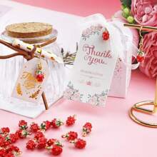 20pcs Fashion Strawberry Enamel Metal Alloy Pendant, Zinc Alloy Enamel Pendant For DIY Jewelry Making Earrings Necklaces Bracelets, Keychain Accessory - 20pcs Strawberry Alloy Pendant - View 1