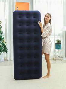 1pc Outdoor Inflatable Mattress, Household Leisure Double Portable Air Cushion, Camping Thick Foldable Ground Mat