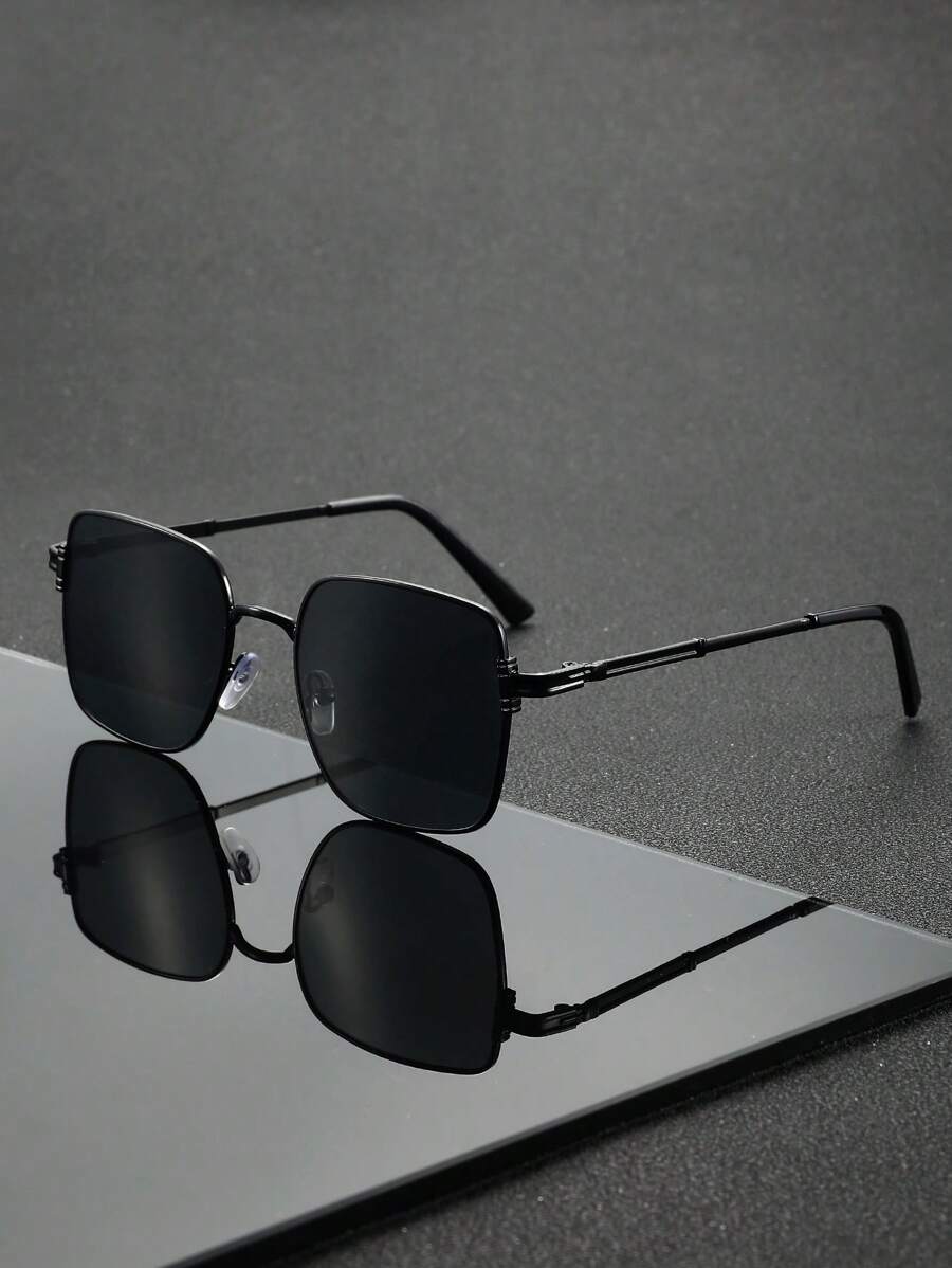 1 件复古方形 Y2K 风格时尚眼镜，适合度假、旅行、运动、驾驶、海滩、节日、街头服饰、钓鱼、户外活动、夏季海滩度假派对、户外、旅行 - 彩色 - 查看 1