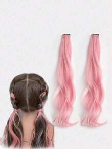 2 piezas de extensiones de cabello rizado y largo elegantes con clip, adecuadas para todos los estilos de cabello, perfectas para uso diario y fiestas