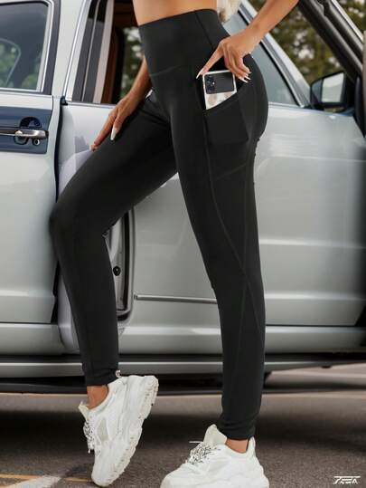 Pocketed Yoga Pants, Women Athletic Tights, Fitness Leggings For Outdoor & Yoga