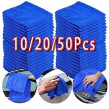 10/20/50 Pcs Soft Microfiber Car Cleaning Cloths, Exterior Automotive Detailing Rags, Car, Home, Kitchen And Bathroom Cleaning Cloths, Car Cleaning Supplies