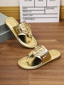 1 双儿童时尚休闲可爱防滑户外金属扣凉鞋儿童沙滩拖鞋