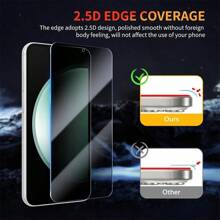 3Pcs Tempered Glass Compatible With Samsung Galaxy A56 A36 A26 A16 A06 A55 A35 A25 A15 A05 A54 A34 A24 A14 A04 A73 A53 A33 A23 A13 A03 A72 A52 A32 A12 A02 A71 A51 A21 A71 Screen Protector 9H 2.5D Full Cover Glue Screen Glass - Black - View 4