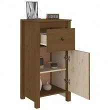 Buffet marron miel 40x35x80 cm bois de pin massif