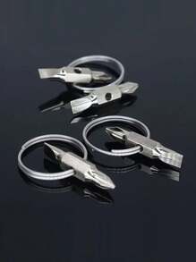 1pc Keychain Screwdriver Bit With Phillips And Flat Head Small Pocket EDC Tool Multi-Functional Keychain Repair Tool