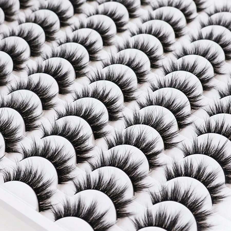 48 Pairs Of Ultra Large Capacity False Eyelashes In One Piece, Complete False Eyelashes, Full Eyelashes, Fluffy, Curled, Thick, Soft False Eyelashes, Naturally Messy False Eyelashes, Convenient And Comfortable To Wear, Not Eye-Catching, Suitable For All Eye Types, Large Capacity Set, Usable For A Long Time, Essential For Makeup, Eyelashes - lông mi mềm mại - Xem 1