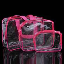 透明旅行包，3件套浴室套装，PVC化妆包，防水学生收纳包，杂物收纳包