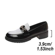 Damen Große Größen Mode Plateau Pumps mit rundem Zehenbereich und Schlupfeinsatz, Metallkettendekor, rutschfest, atmungsaktiv, bequeme High Heels Schuhe