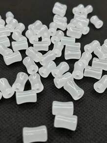 50pcs Bamboo Glaze Beads, Chinese Style Cylider Diy Bracelet Making Craft Jewelry Making Supplies For Necklace, Bracelet, Hair Clip