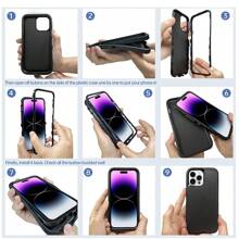 Rugged Shockproof Defender Phone Case Compatible With IPhone 17 / 16 / 15 / 14 / 13 / 12 / 11 / Plus / Pro / Pro Max / With Belt Clip - 紅色 - 查看 2