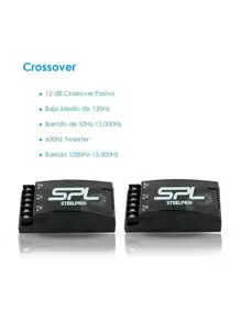 Set De Medios 6.5 Tweeter Crossover 400w Rms Steelpro - Multicolor - Ver 3