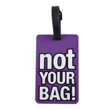 3pcs Fashionable PVC Luggage Tag, Funny Phrase & Cartoon Plane Design, Contrast Color Unisex Practical Luggage Accessories For Easy Identification At Airport, Write Name On Back To Prevent Loss, Lightweight , Party Gift, Christmas, Halloween, Birthday Gift - Multicolor - View 5