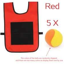 Interactive Sticky Ball Vest Game - Outdoor Sports Toy With Catching And Throwing Targets, Available In Red, Green, Blue, Yellow (Ball Color Shipped Randomly) - Multicolor - View 14