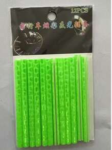 12 Stücke/Tasche Speichen Reflektive Aufkleber Rohrstreifen, Warnlicht zum Selbermachen 7,5cm MTB Fahrrad Reflektor Reflektierendes Sicherheits-Kit