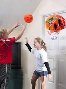 Indoor & Outdoor Hanging Basketball Hoop Set, Family Interactive Play, Boys & Girls Basketball Toy, Suitable For 3+ Years Old, Christmas/Halloween/Birthday Gift