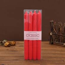 4pcs 2.2cm Diameter Straight Stem Candles, 25cm European Style Long Stem Candles For Home, Romantic Candlelight Dinner, Wedding, Birthday, Valentine's Day Decoration - Red, White, Black, Green, Yellow, Pink, Purple, Blue Gifts Graduation