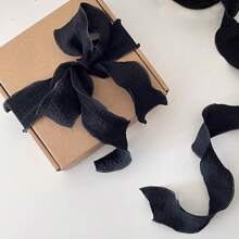 1 pieza-Cinta de cinta plisada de alta gama con volantes elásticos y pliegues de burbuja, cinta de embalaje para caja de pastel de cumpleaños, cinta para envolver regalos, cinta para el cabello, cinta de embalaje para pastel, lazo DIY, ramo de flores, arreglo floral, cinta de satén - Multicolor - Ver 10