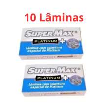 Navalhete Para Barbear Profissional Barbeiro + 10 lâminas Aço Inox Acabamento Barba Super Max - Multicolorido - Visão 3