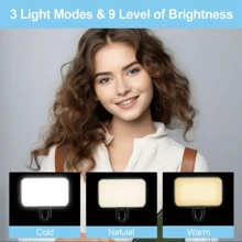 TTOBS 150mAh Rechargeable Selfie Ring Light With Clip, 3 Lighting Modes, Beauty Enhancing Photography Accessory
