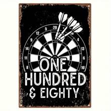 Room Decor 1pc, Vintage Metal Tin Sign, Motivational Quotes Content "Darts Vintage Dartboard" Metal Sign, Material, 7.87*11.81 Inches/ 20*30cm, Wall Art, Indoor/ Outdoor Decoration, Square Aesthetic Artwork, Suitable For Home, Living Room, Study, Campus And Classroom Decoration, Unique And Creative Gift - Suitable For Birthdays, Anniversaries