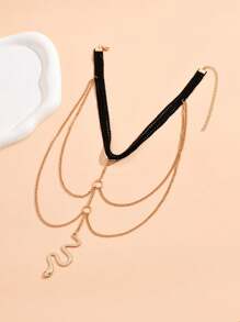 Fashionable Multi-Layer Snake Themed Body Chain Leg Chain Jewelry, Sexy Nightclub & Beach Accessory