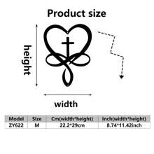 1pc Cross And Heart Shaped Iron Ornament - Suitable For Indoor/Outdoor, Applicable For Living Room, Patio And Balcony, Home Decor, Room Decor, Wall Decor Gifts Birthday Graduation