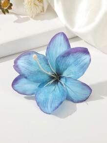 1 pieza Clip para el cabello con flor de lirio, adecuado para accesorios de cabello diarios, de novia y de vacaciones en la playa, accesorios del Día de San Valentín - Multicolor - Ver 2