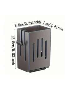 Kitchen Storage Box, Multi-Function Utensil And Chopstick Holder With Hook, Wall-Mounted Or Free-Standing, Plastic, Multi-Compartment Design, Suitable For Tableware And Dining Kitchen, Chopstick Storage Box, Drain Rack, Household Spoon, Chopstick Cage, Chopstick Tube, Kitchen Rack, Kitchen Gadgets.