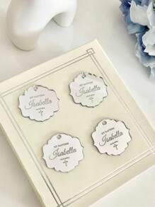 Christening Favors Tag, Gold Acrylic, Chocolate Favors, Mirror Tag, Luxury Cross Favors, Perapnalized Gifts Christmas Gift Tags
