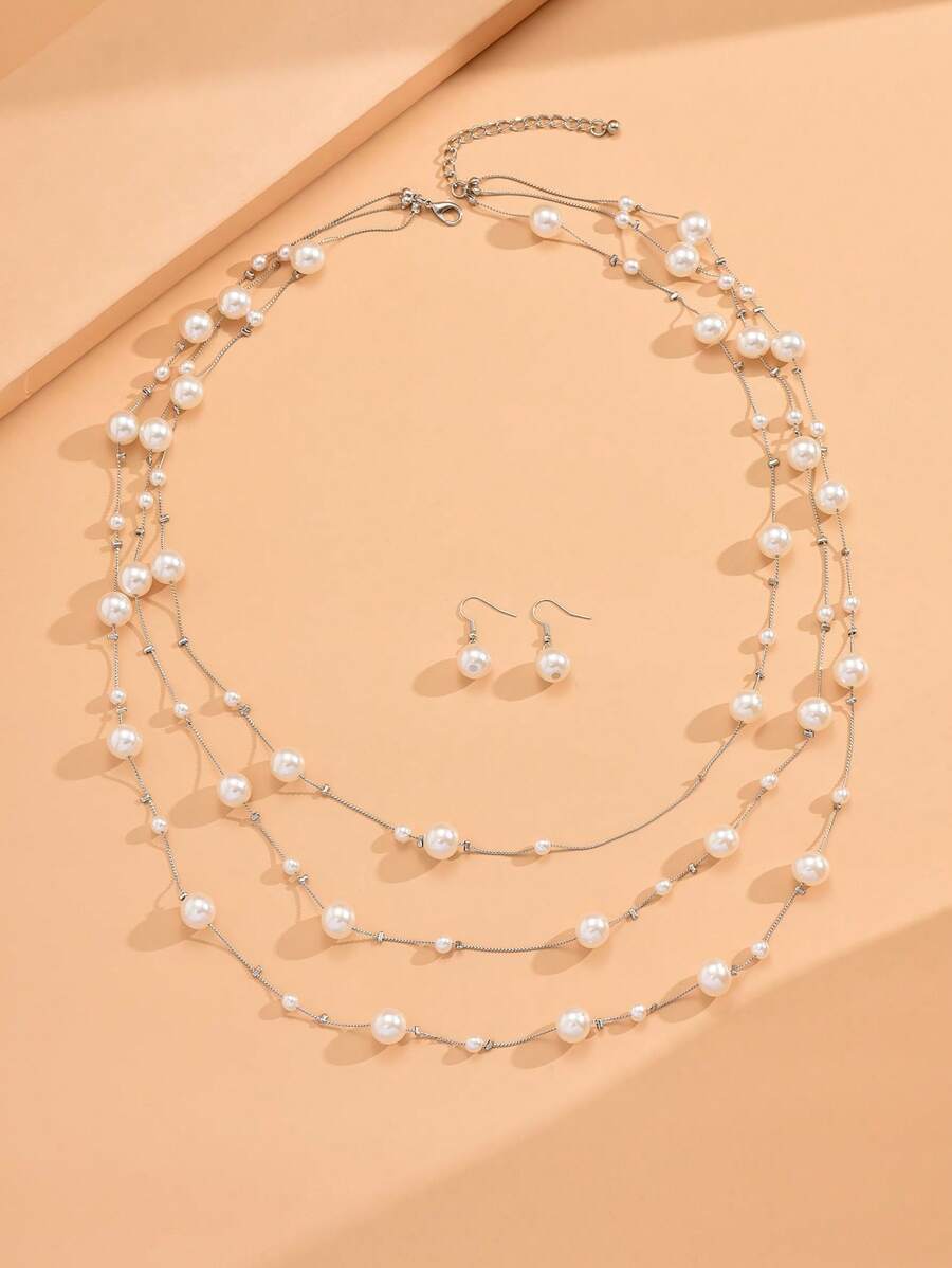 1 件长链韩版时尚超长珍珠项链，新款秋冬优雅毛衣链配饰，个性化装饰