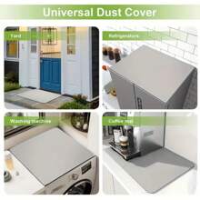 1pc Black/Grey Washing Machine Dust Cover Pad,Countertop Absorbent Table Mat,Absorbent & Quick-Dry Fridge Mat, Microwave Oven Dust Cover,Soft Diatom Mud Drainage Pad,Non-Slip Super Absorbent And Wear-Resistant Dish-Washing Dry Pad,19.7*23.6 Inch Modern Washing Machine & Dryer Top Cover,Suitable For Laundry Room And Kitchen For School,Office,Household,Travel,Bag,Organizer,Storage, Back To School Supplies