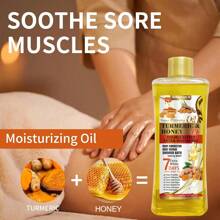 5pcs Turmeric Body Oil, Massage Oil ForFace, Legs, Hands And Back, NaturalIngredients, Suitable For All SkinTypes, Skin Care, Moisturising, WithTurmeric Aroma, Suitable For BothMen And Women